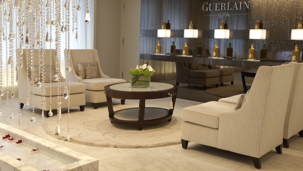 Reception lounge at Guerlain Spa, Waldorf=Astoria, New York City (Source: Guerlain)