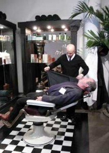 Caron’s Martial Vivot pop-up barber shop at Elements Showcase in Manhattan (Source: MRNY)