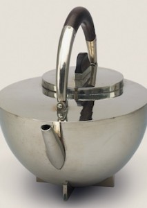 The 1924 silver-and-ebony teapot of Marianne Brandt, the German designer, sculptor, photographer, and art teacher who was the most illustrious female associated with the male-dominated Bauhaus (Source: hf ULLMANN)
