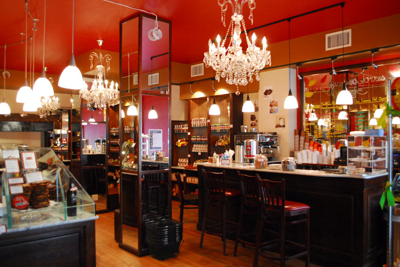 Jacques Torres Chocolate Amsterdam is located at 285 Amsterdam between 73rd and 74th Streets in New York City. © Jacques Torres