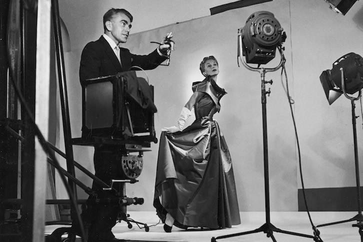 Photographer Horst directing lights and cameras be