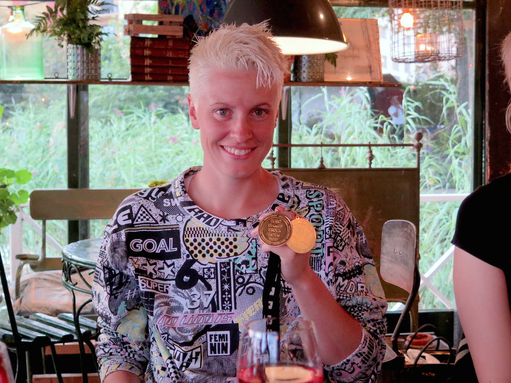 Matilda Ekholm, currently ranked 60th in table-top tennis who plays left-handed ©MRNY