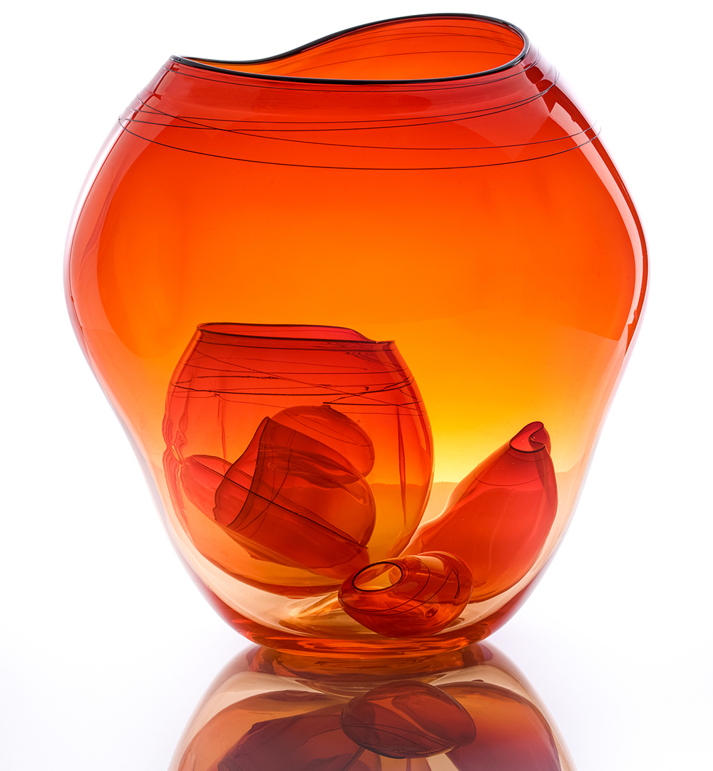 "Fire Orange Basket Set" by Dale Chihuly, 2013 ©Chihuly 