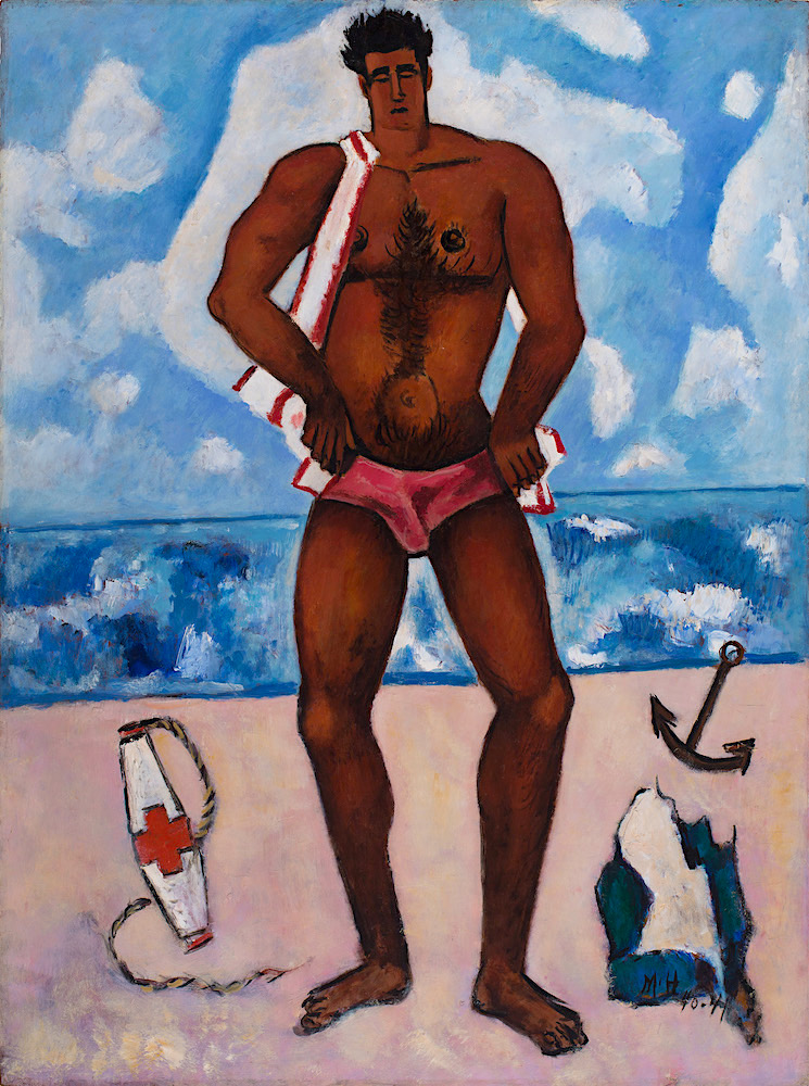 Marsden Hartley (American, 1877-1943) Canuck Yankee Lumberjack at Old Orchard Beach, Maine 1940–41 Oil on Masonite-type hardboard 40 1/8 x 30 in. (101.9 x 76.2 cm) Hirshhorn Museum and Sculpture Garden, Smithsonian Institution