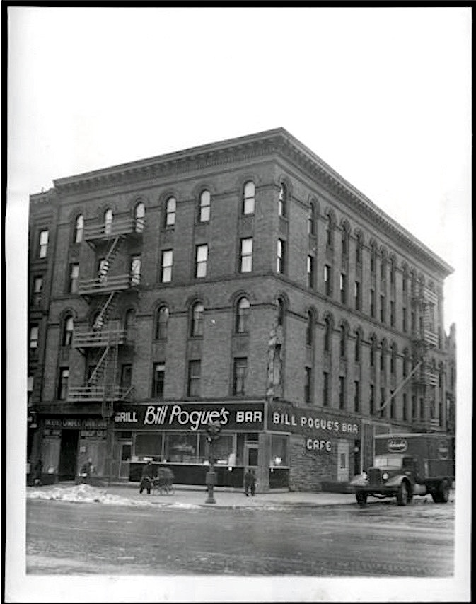 News service photo of Bill Pogue's Bar & Grill on 88th Street and Columbia, circa 1947