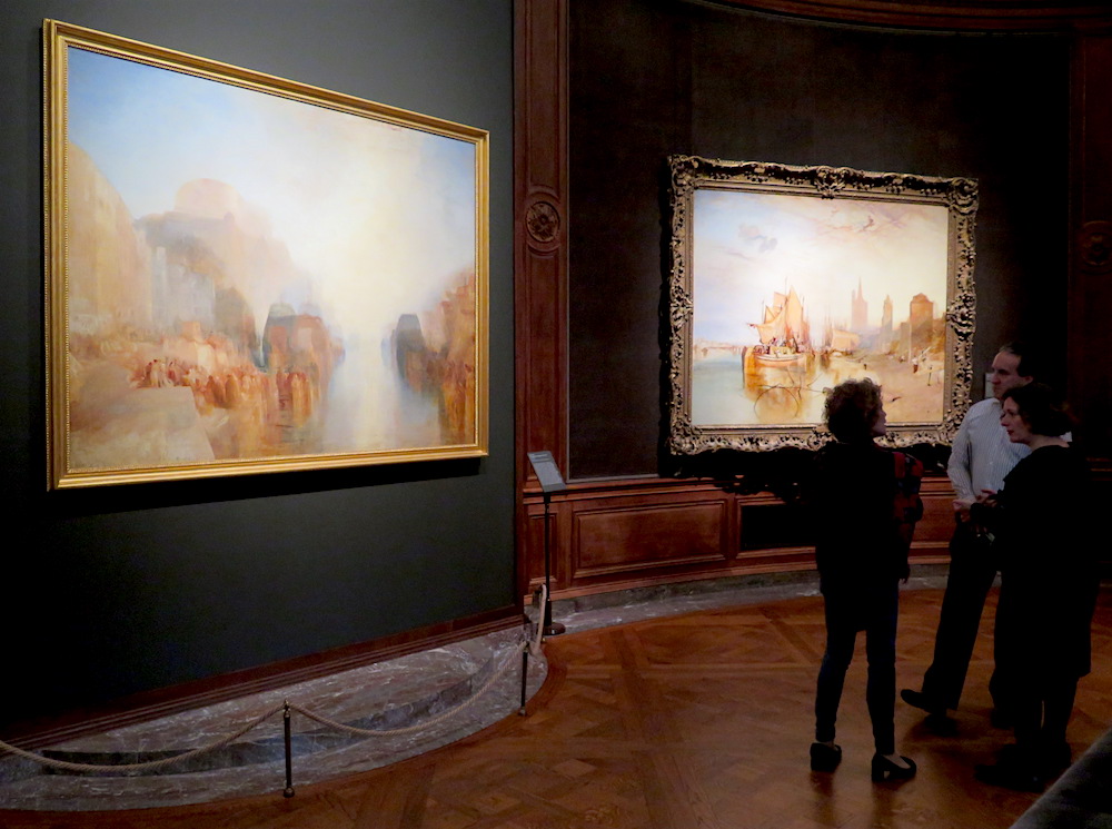 J.M.W. Turner, The Harbor of Brest: The Quayside and Château, ca. 1826–28 and Cologne, the Arrival of a Packet-Boat: Evening, 1826 (photo credit ©MRNY)